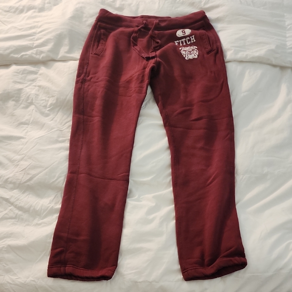 Abercrombie & Fitch Burgundy Sweatpants